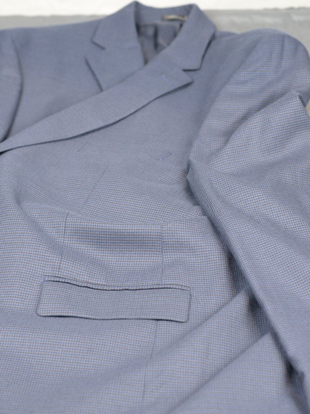 Lauren Ralph Lauren Blue Micro-Houndstooth Sport Coat 50R - Picture 5 of 10
